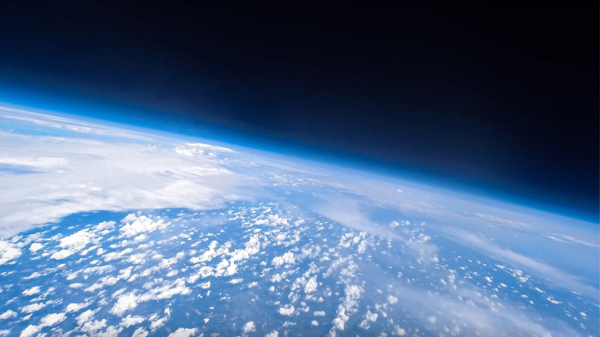The curvature of the Earth and the black of space from a near-space flight